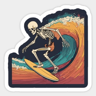 Skeletal Swell Rider Sticker